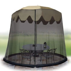Outdoor 9' Umbrella Table Screen Patio Enclosure By Jobar -Courtyard Home Furnishings Store 003766