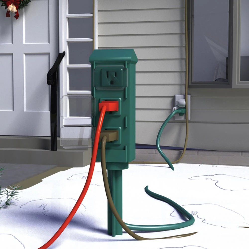 Stanley Mini 3-Outlet Plug Stake Power Center 2 Stanley Mini 3-Outlet Plug Stake Power Center - Image 2