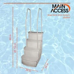 IStep Deck Entry Steps Ladder For Above Ground Swimming Pool -Courtyard Home Furnishings Store 016834 5