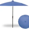 10' Round Shanghai Market Black Frame Sky Canopy Umbrella