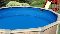 48"-52" Plain Blue Overlap Above Ground Pool Liner -Courtyard Home Furnishings Store 017848