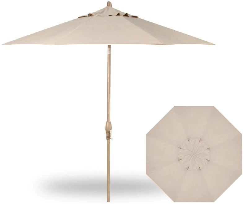 9' Auto Tilt Market Champagne Frame Champagne Linen Canopy Umbrella Thin Pole 1 9' Auto Tilt Market Champagne Frame Champagne Linen Canopy Umbrella Thin Pole