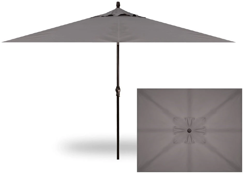 8' X 10' Rectangular Market Black Frame Charcoal Canopy Umbrella 1 8' X 10' Rectangular Market Black Frame Charcoal Canopy Umbrella