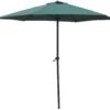 9' Market Bronze Frame Hunter Green Canopy Umbrella