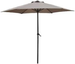 9' Market Bronze Frame Beige Canopy Umbrella
