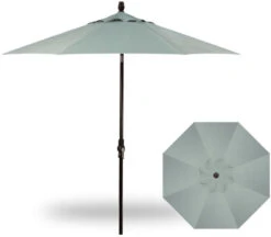 9' Collar Tilt Market Black Frame Spa Canopy Umbrella