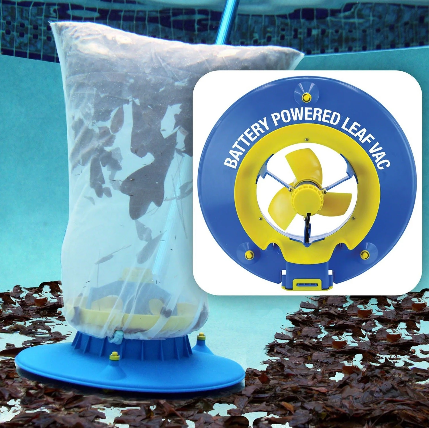 Swimming Pool Blaster Battery-Powered Hoseless Leaf Vacuum 1 Swimming Pool Blaster Battery-Powered Hoseless Leaf Vacuum