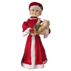 24" Animated Mrs. Claus With Lighted Candle