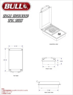 Bull Stainless Steel Drop-In Single Side Burners -Courtyard Home Furnishings Store 047838 6