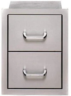 Bull Stainless Steel Accessory Storage Double Drawers -Courtyard Home Furnishings Store 047999 2