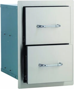 Bull Stainless Steel Accessory Storage Double Drawers