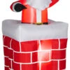 6' Animated Santa Rises From Chimney Airblown® Christmas Inflatable