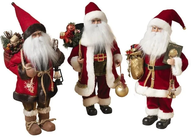18" Polyester Standing Santas 2 18" Polyester Standing Santas - Image 2