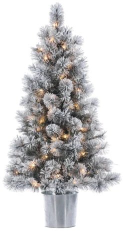 4.5' Snowy Canyon LED Mixed Needle Artificial Christmas Pine Tree