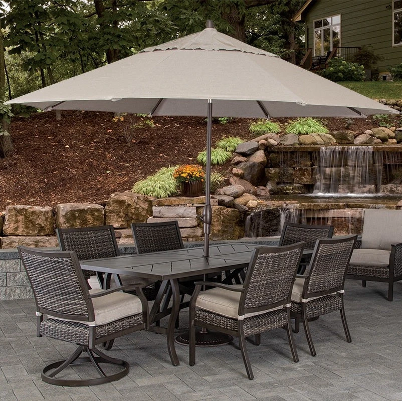 Thatcher Woven Padded Patio Dining Sets 1 Thatcher Woven Padded Patio Dining Sets