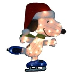 24" Pre-Lit Peanuts® Snoopy On Ice Skates Outdoor Holiday Decoration 5 24" Pre-Lit Peanuts® Snoopy On Ice Skates Outdoor Holiday Decoration -Courtyard Home Furnishings Store 089847