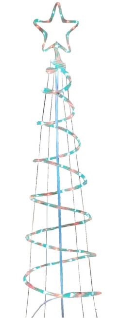 7' LED Rope Light Spiral Tree Decorations -Courtyard Home Furnishings Store 090041