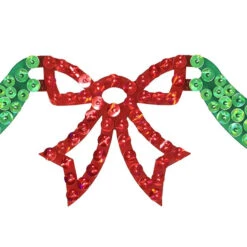 6' Pre-Lit Dazzling Green Swag With Red Bow Hanging Decorative -Courtyard Home Furnishings Store 090093 5