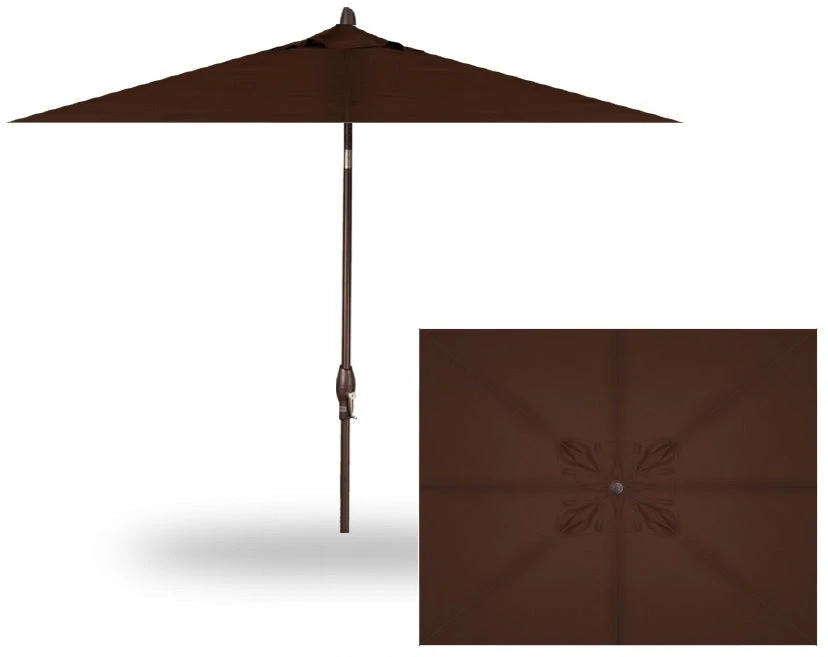 8' X 10' Rectangular Market Bronze Frame Walnut Canopy Umbrella 1 8' X 10' Rectangular Market Bronze Frame Walnut Canopy Umbrella