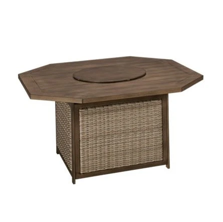 Peoria Slat-Top KD Octagonal Fire Pit Table 6 Peoria Slat-Top KD Octagonal Fire Pit Table - Image 6