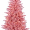 Pink Tahoe Tinsel Pre-Lit Pine Trees With Stand