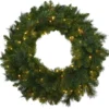 30" Mountain Spruce Wreath With 100 Starry Warm White LED Lights