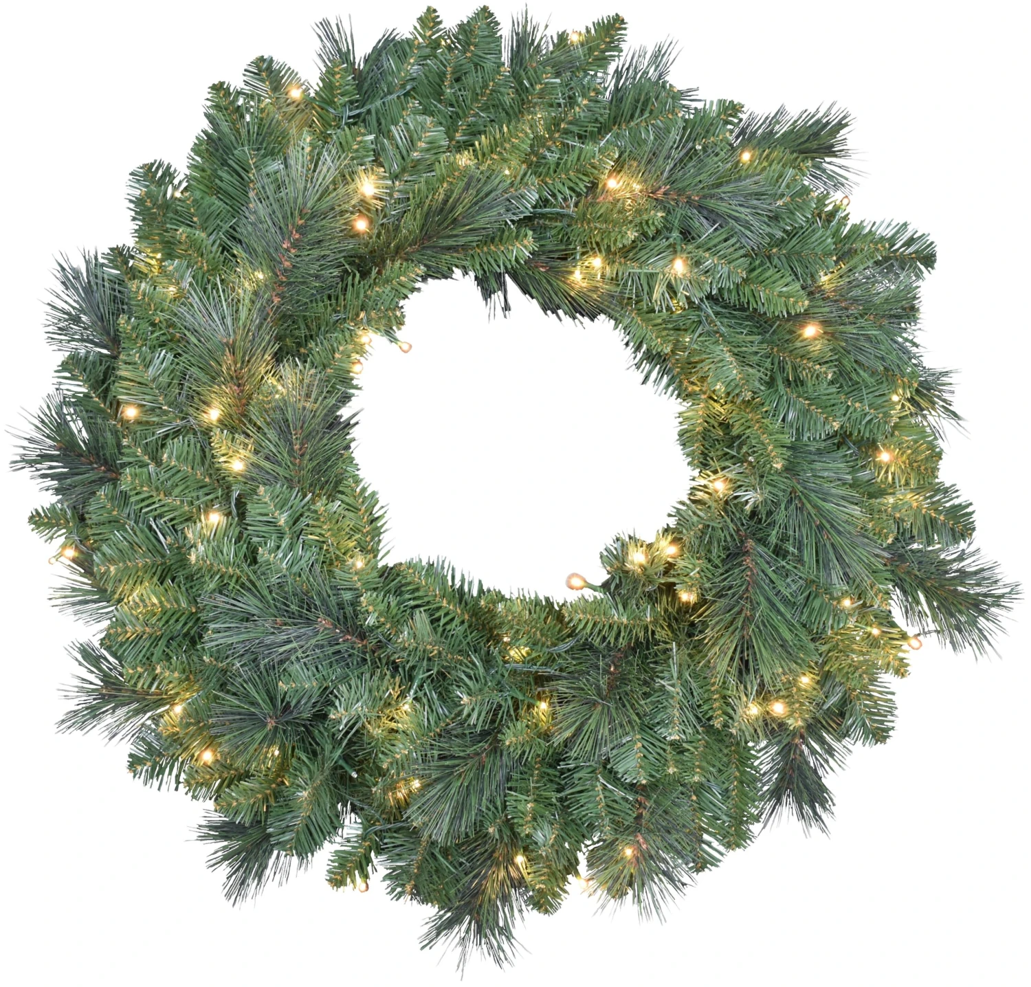 30" Mountain Spruce Wreath With 100 Starry Warm White LED Lights 2 30" Mountain Spruce Wreath With 100 Starry Warm White LED Lights - Image 2