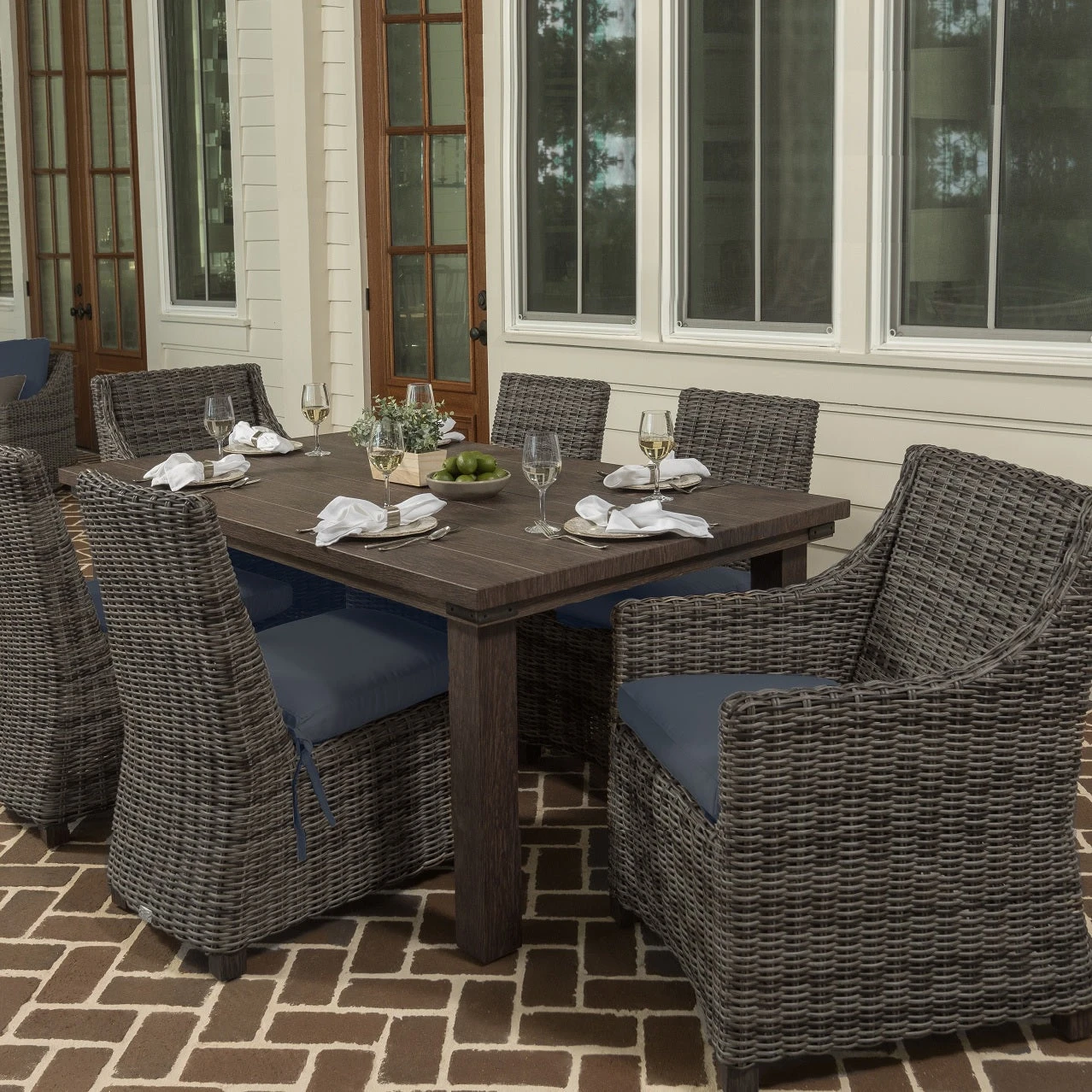 Avallon Cushioned Wicker Patio Dining Sets 1 Avallon Cushioned Wicker Patio Dining Sets