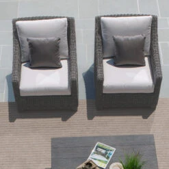 Avallon Cushioned Wicker Seating And Chat Sets -Courtyard Home Furnishings Store 094959