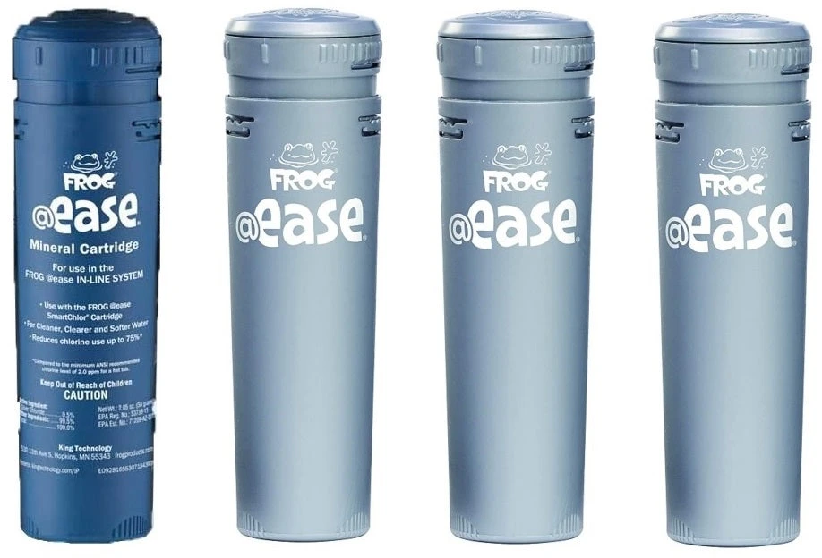 4 Pack - FROG® @ease® In-Line Spa SmartChlor® Sanitizing Cartridge + Mineral Cartridge 1 4 Pack - FROG® @ease® In-Line Spa SmartChlor® Sanitizing Cartridge + Mineral Cartridge