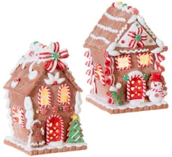 5.5" Lighted Gingerbread House Christmas Decoration -Courtyard Home Furnishings Store 095147