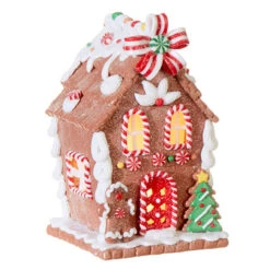 5.5" Lighted Gingerbread House Christmas Decoration -Courtyard Home Furnishings Store 095147 4