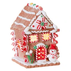 5.5" Lighted Gingerbread House Christmas Decoration -Courtyard Home Furnishings Store 095147 5