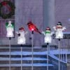 Solar-Powered LED Winter Icon Acrylic Garden Stakes