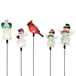 Solar-Powered LED Winter Icon Acrylic Garden Stakes 10 Solar-Powered LED Winter Icon Acrylic Garden Stakes -Courtyard Home Furnishings Store 095550 5