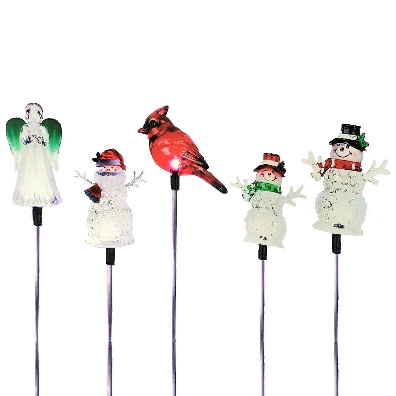 Solar-Powered LED Winter Icon Acrylic Garden Stakes 3 Solar-Powered LED Winter Icon Acrylic Garden Stakes - Image 3