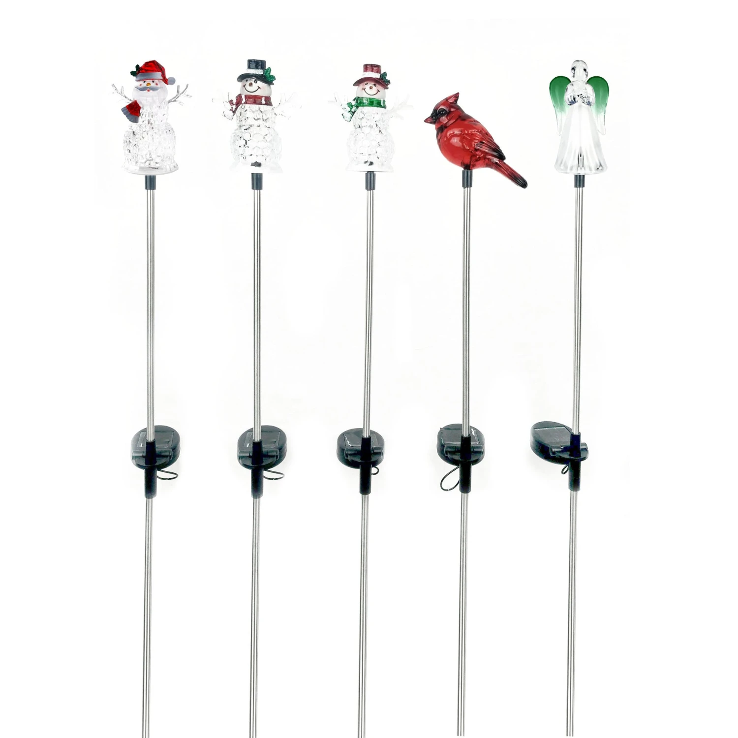 Solar-Powered LED Winter Icon Acrylic Garden Stakes 2 Solar-Powered LED Winter Icon Acrylic Garden Stakes - Image 2