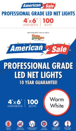 Set Of 100 Professional Grade Christmas LED Net Lights -Courtyard Home Furnishings Store 096725 0448e32a 109c 4968 af8c 24b3ab025859