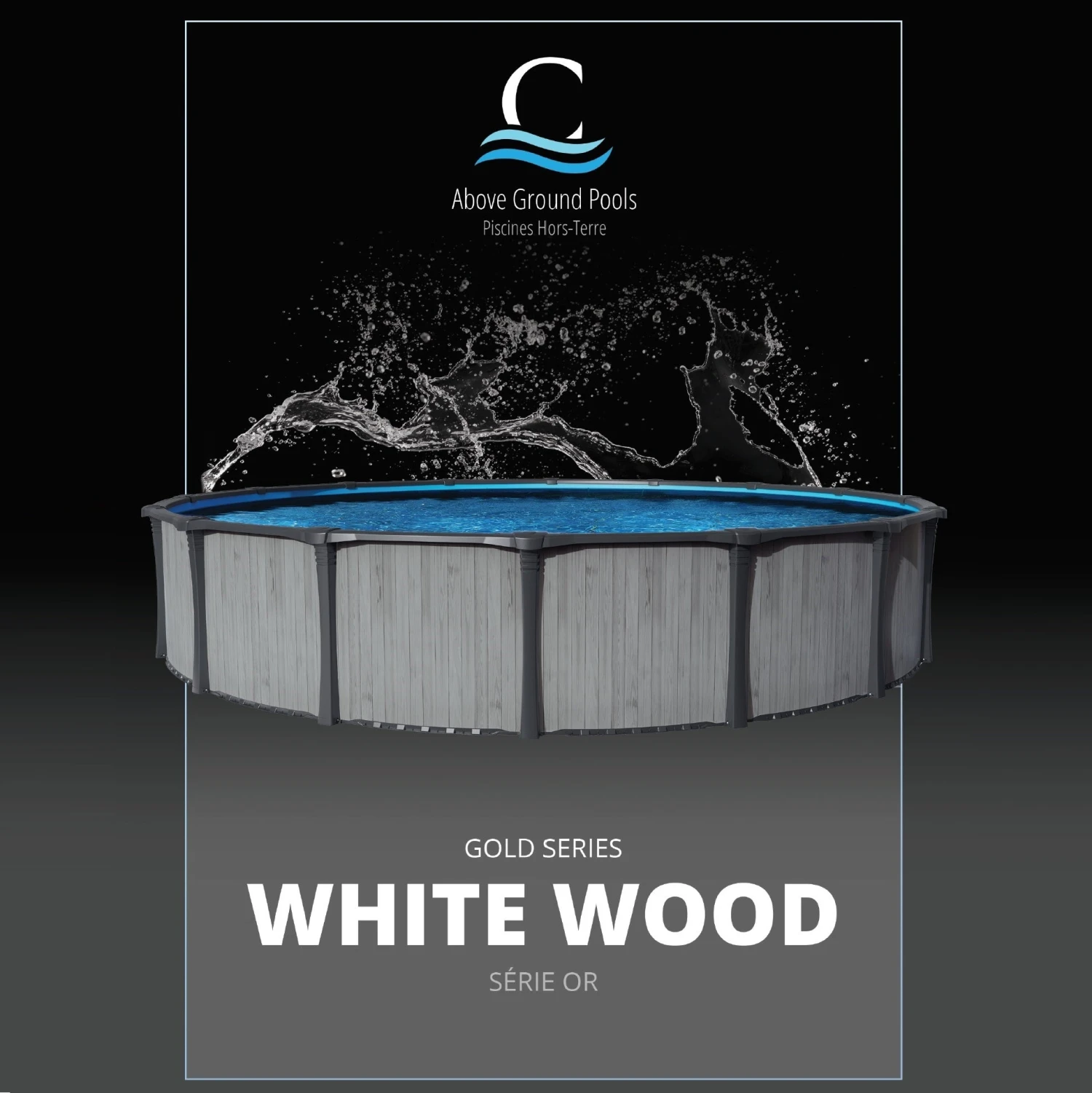 Carvin® Gold Series White Wood 52" Above Ground Swimming Pool 2 Carvin® Gold Series White Wood 52" Above Ground Swimming Pool - Image 2