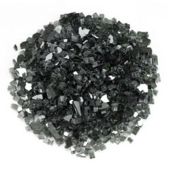 1/4" Black Reflective Fire Pit / Fireplace Fire Glass -Courtyard Home Furnishings Store 101933 4