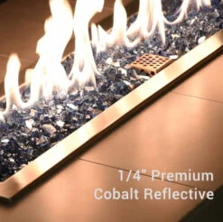1/4" Cobalt Blue Reflective Fire Pit / Fireplace Fire Glass -Courtyard Home Furnishings Store 101936 3
