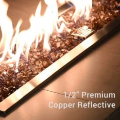 1/4" Copper Reflective Fire Pit / Fireplace Fire Glass -Courtyard Home Furnishings Store 101943 5