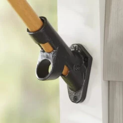Two-Position Black Cast Iron Bracket For Flags