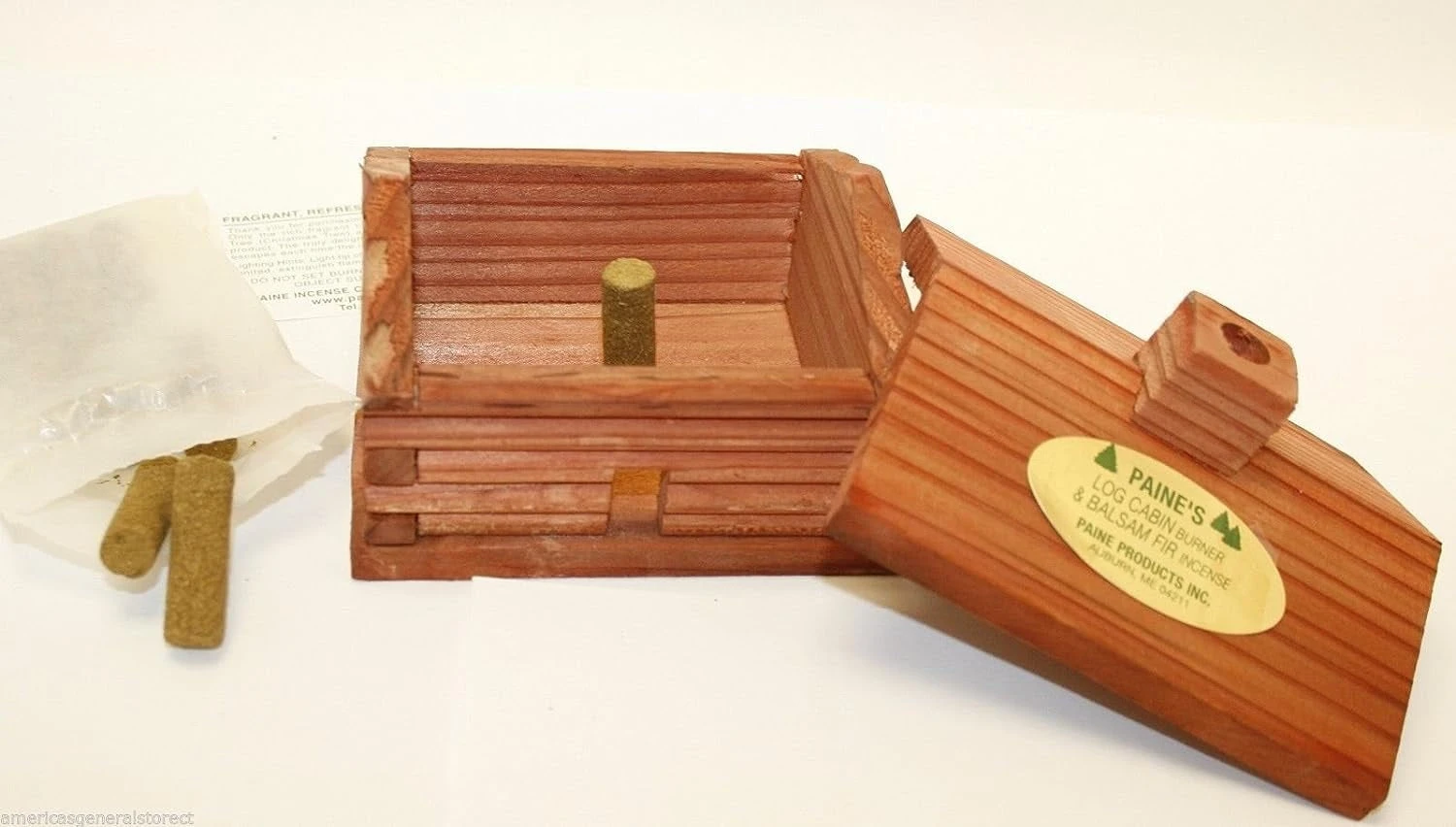 Large Log Cabin Incense Burner With 10 Pieces Of Balsam Fir Incense Logs 3 Large Log Cabin Incense Burner With 10 Pieces Of Balsam Fir Incense Logs - Image 3