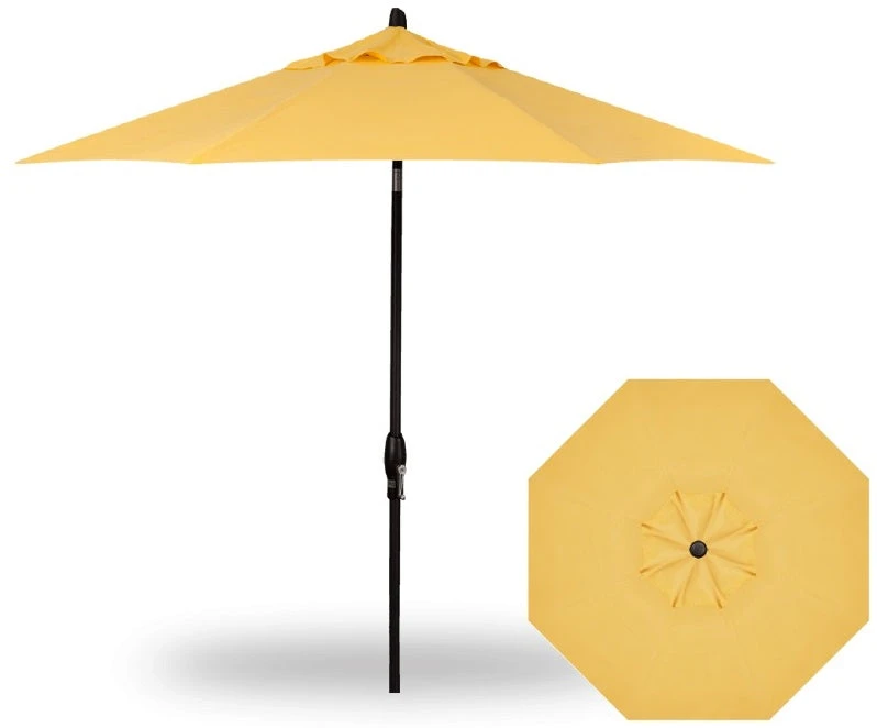 9' Auto Tilt Market Black Frame Banana Canopy Umbrella 1 9' Auto Tilt Market Black Frame Banana Canopy Umbrella