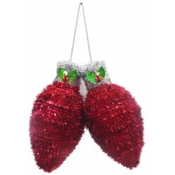 3D 2-Piece Tinsel Christmas Light Bulb Decorations 8 3D 2-Piece Tinsel Christmas Light Bulb Decorations -Courtyard Home Furnishings Store 138208 5