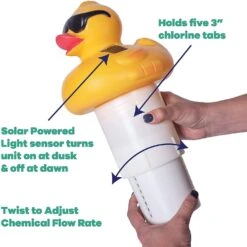 Solar Powered LED Derby Duck Pool Chlorinator 8002 11 Solar Powered LED Derby Duck Pool Chlorinator 8002 -Courtyard Home Furnishings Store 143004 3