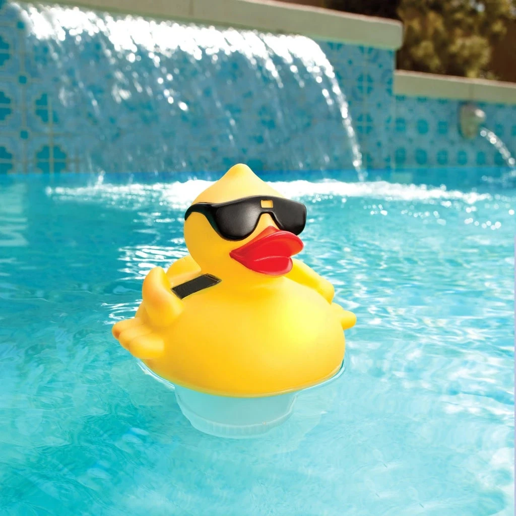 Solar Powered LED Derby Duck Pool Chlorinator 8002 1 Solar Powered LED Derby Duck Pool Chlorinator 8002