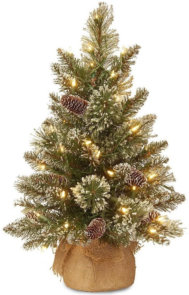 2' Battery Operated LED Crystal Elegance Pre-Lit Tree 1 2' Battery Operated LED Crystal Elegance Pre-Lit Tree