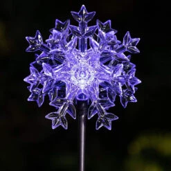 Solar Powered Motion LED Snowflake Garden Lights -Courtyard Home Furnishings Store 162623 3
